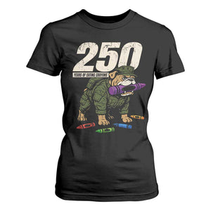 250 Years Of Eating Crayons T Shirt For Women Vintage Bulldog Patriotic Veteran Military Gift TS10 Black Print Your Wear