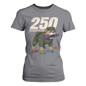 250 Years Of Eating Crayons T Shirt For Women Vintage Bulldog Patriotic Veteran Military Gift TS10 Charcoal Print Your Wear
