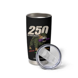 250 Years Of Eating Crayons Tumbler Cup Vintage Bulldog Patriotic Veteran Military Gift TS10 Print Your Wear