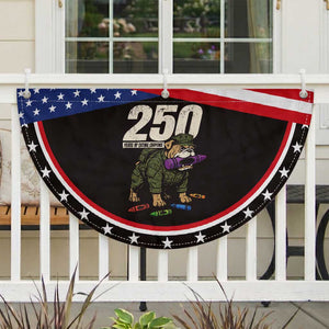 250 Years Of Eating Crayons Patriotic Fan Flag Vintage Bulldog Veteran Military Gift