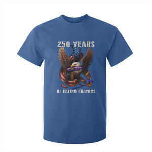 250 Years Of Eating Crayons T Shirt For Kid Funny Eagle 250th Anniversary Veterans Gifts TS10 Royal Blue Print Your Wear