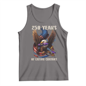 250 Years Of Eating Crayons Tank Top Funny Eagle 250th Anniversary Veterans Gifts TS10 Deep Heather Print Your Wear
