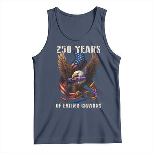 250 Years Of Eating Crayons Tank Top Funny Eagle 250th Anniversary Veterans Gifts TS10 Navy Print Your Wear