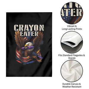 Crayon Eater Garden Flag Funny Eagle 250th Anniversary Veterans Gifts TS10 Print Your Wear
