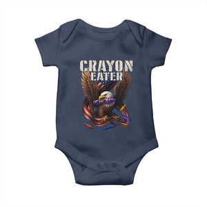 Crayon Eater Baby Onesie Funny Eagle 250th Anniversary Veterans Gifts TS10 Navy Print Your Wear