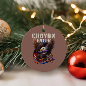 Crayon Eater Ceramic Ornament Funny Eagle 250th Anniversary Veterans Gifts TS10 1pc Mocha Print Your Wear
