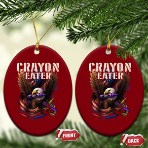 Crayon Eater Ceramic Ornament Funny Eagle 250th Anniversary Veterans Gifts TS10 Print Your Wear