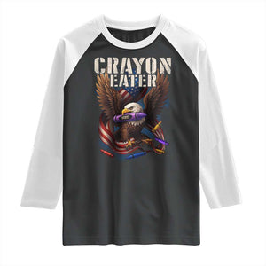 Crayon Eater Raglan Shirt Funny Eagle 250th Anniversary Veterans Gifts TS10 Black White Print Your Wear