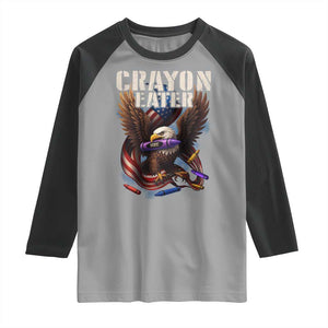 Crayon Eater Raglan Shirt Funny Eagle 250th Anniversary Veterans Gifts TS10 Sport Gray Black Print Your Wear