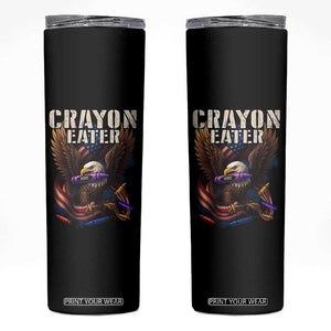 Crayon Eater Skinny Tumbler Funny Eagle 250th Anniversary Veterans Gifts TS10 Black Print Your Wear