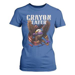 Crayon Eater T Shirt For Women Funny Eagle 250th Anniversary Veterans Gifts TS10 Royal Blue Print Your Wear