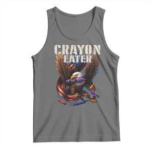Crayon Eater Tank Top Funny Eagle 250th Anniversary Veterans Gifts TS10 Black Heather Print Your Wear