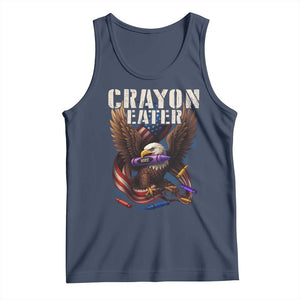 Crayon Eater Tank Top Funny Eagle 250th Anniversary Veterans Gifts TS10 Navy Print Your Wear