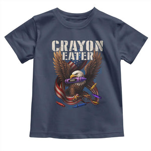 Crayon Eater Toddler T Shirt Funny Eagle 250th Anniversary Veterans Gifts TS10 Navy Print Your Wear