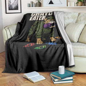 Crayon Eater Throw Blanket Funny Bulldog Military Corps Proud Soldier Family TS10 Print Your Wear