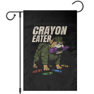 Crayon Eater Garden Flag Funny Bulldog Military Corps Proud Soldier Family TS10 Black Print Your Wear