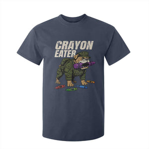 Crayon Eater T Shirt For Kid Funny Bulldog Military Corps Proud Soldier Family TS10 Navy Print Your Wear