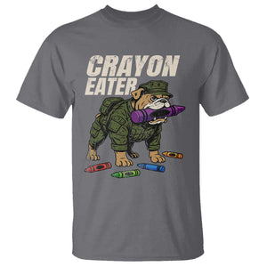 Crayon Eater T Shirt Funny Bulldog Military Corps Proud Soldier Family TS10 Charcoal Print Your Wear