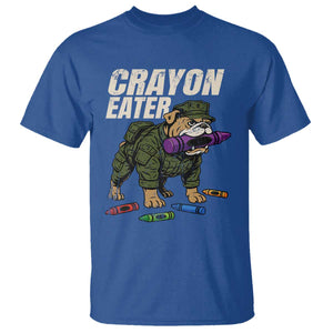 Crayon Eater T Shirt Funny Bulldog Military Corps Proud Soldier Family TS10 Royal Blue Print Your Wear