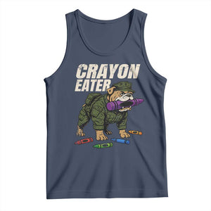 Crayon Eater Tank Top Funny Bulldog Military Corps Proud Soldier Family TS10 Navy Print Your Wear