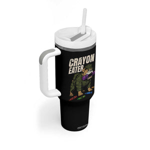Crayon Eater Tumbler With Handle Funny Bulldog Military Corps Proud Soldier Family TS10 Print Your Wear