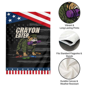 Crayon Eater Garden Flag Funny Bulldog Military Corps Proud Soldier Family TS10 Print Your Wear