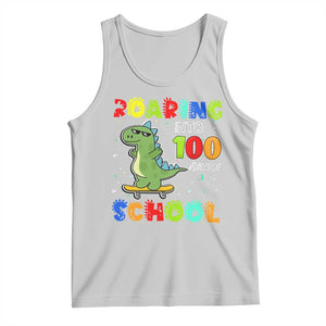 100 Days Of School Dinosaur Tank Top Trex Dino Skateboard Skateboarding Boys Roaring Into 100th Day TS10 Ash Print Your Wear