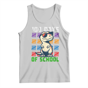 100 Days of School 100th Day Dino Tank Top TS10 Ash Print Your Wear