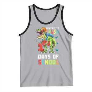 Ready To Crush 100 Days Of School Tank Top T Rex Dinosaur Boys TS10 Athletic Heather Black Print Your Wear