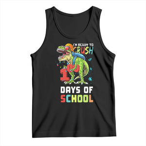Ready To Crush 100 Days Of School Tank Top T Rex Dinosaur Boys TS10 Black Print Your Wear