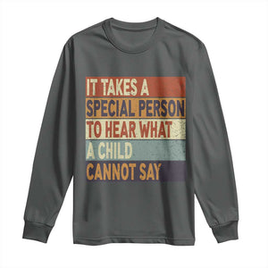 Special Education Teacher Long Sleeve Shirt Inspirational SPED Teachers Autism TS10 Dark Heather Print Your Wear