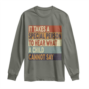 Special Education Teacher Long Sleeve Shirt Inspirational SPED Teachers Autism TS10 Military Green Print Your Wear