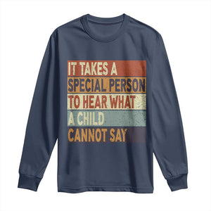 Special Education Teacher Long Sleeve Shirt Inspirational SPED Teachers Autism TS10 Navy Print Your Wear