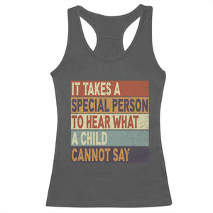Special Education Teacher Racerback Tank Top Inspirational SPED Teachers Autism TS10 Dark Heather Print Your Wear