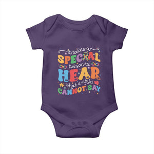 Special Education Teacher Baby Onesie Inspirational SPED Teachers Autism A Special Person TS10 Purple Print Your Wear