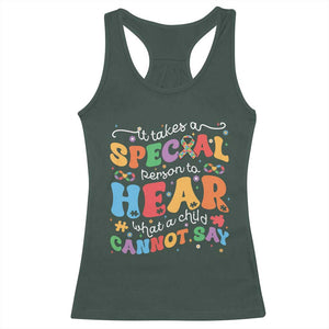 Special Education Teacher Racerback Tank Top Inspirational SPED Teachers Autism A Special Person TS10 Dark Forest Green Print Your Wear