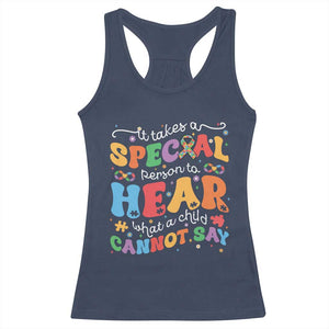 Special Education Teacher Racerback Tank Top Inspirational SPED Teachers Autism A Special Person TS10 Navy Print Your Wear
