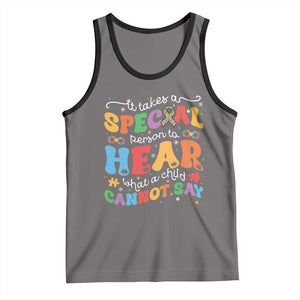 Special Education Teacher Tank Top Inspirational SPED Teachers Autism A Special Person TS10 Deep Heather Black Print Your Wear