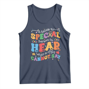 Special Education Teacher Tank Top Inspirational SPED Teachers Autism A Special Person TS10 Navy Print Your Wear