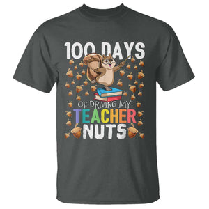 100 Days Of School T Shirt 100th Day Driving My Teacher Nuts Squirrel School TS10 Dark Heather Print Your Wear