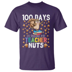 100 Days Of School T Shirt 100th Day Driving My Teacher Nuts Squirrel School TS10 Purple Print Your Wear
