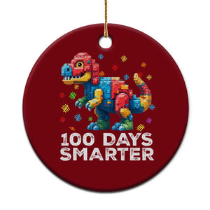 Dinosaur 100 Days Smarter Ceramic Ornament Building Bricks Dinosaur 100th Day Kids TS10 1pc Red Print Your Wear