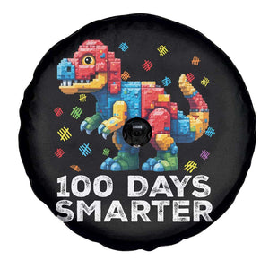 Dinosaur 100 Days Smarter Spare Tire Cover Building Bricks Dinosaur 100th Day Kids TS10 Print Your Wear