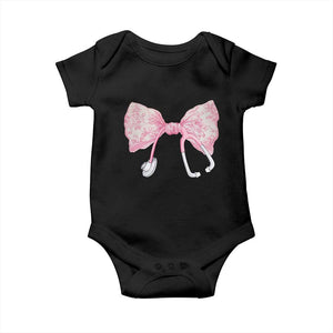Pink Coquette Nurse Baby Onesie Toile de Jouy Stethoscope Bow TS10 Black Print Your Wear