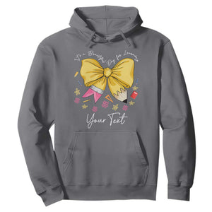 Personalized Teacher Coquette Bow Hoodie Custom Name Cute Teacher Appreciation Gift TS10 Charcoal Print Your Wear
