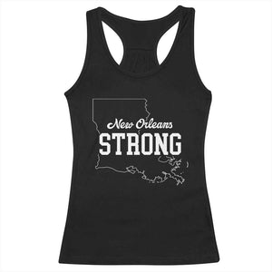 Nola Strong Racerback Tank Top Support Louisiana 2025 New Orleans Map TS10 Black Print Your Wear