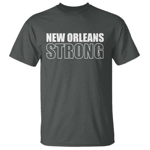Nola Strong T Shirt Volunteer Support New Orleans Louisiana 2025 TS10 Dark Heather Print Your Wear