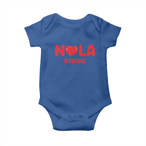 Nola Strong New Orleans Support Baby Onesie TS10 Royal Blue Print Your Wear