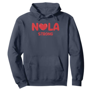Nola Strong New Orleans Support Hoodie TS10 Navy Print Your Wear