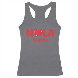Nola Strong New Orleans Support Racerback Tank Top TS10 Charcoal Print Your Wear